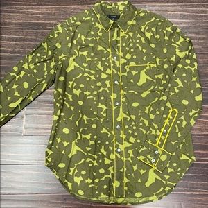 J Crew Button Up Shirt with Camo Flowers XS
